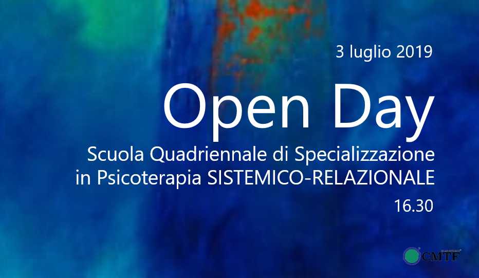 Open Day Scuola Psicoterapia CMTF 3 luglio 2019