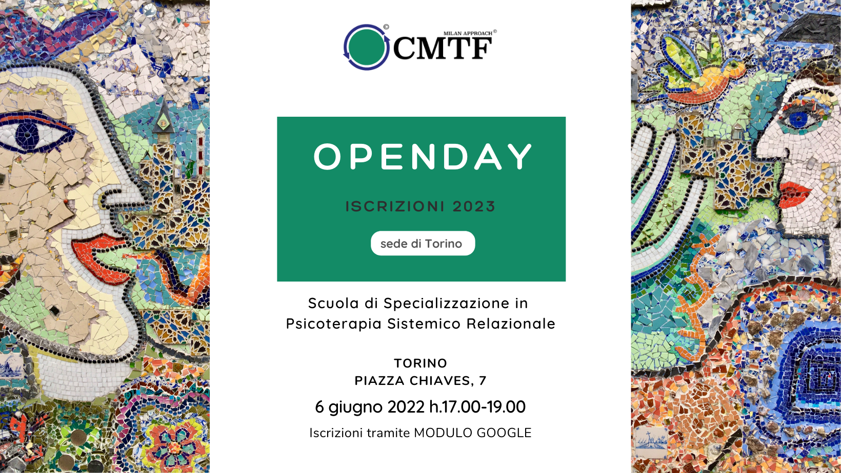 6 giugno 2022] OPEN DAYScuola Specializzazione in Psicoterapia Sistemico  Relazionale Torino - CMTF